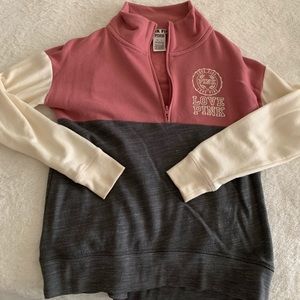 Pink quarter zip up